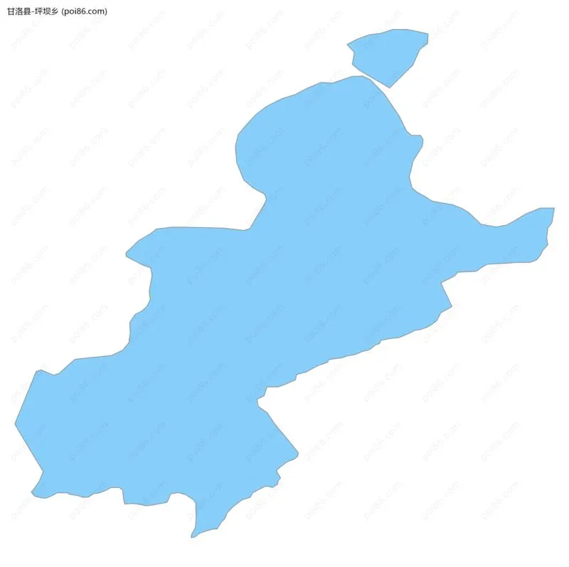 坪坝乡边界地图