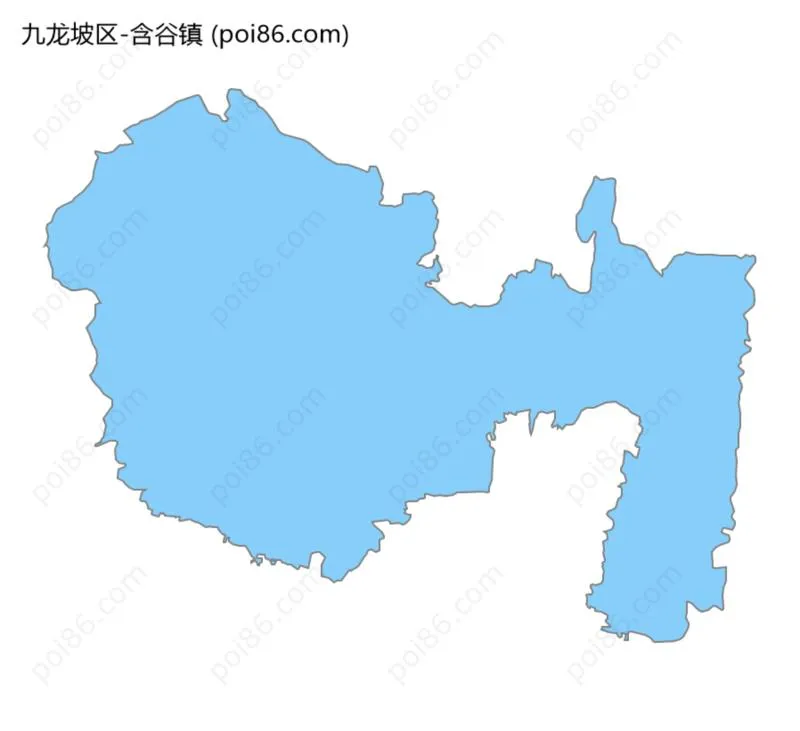 含谷镇边界地图