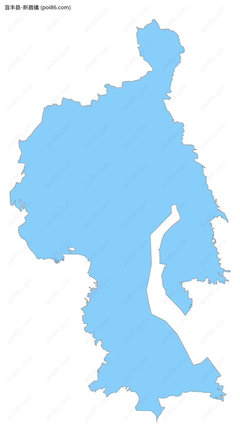 新昌镇边界地图