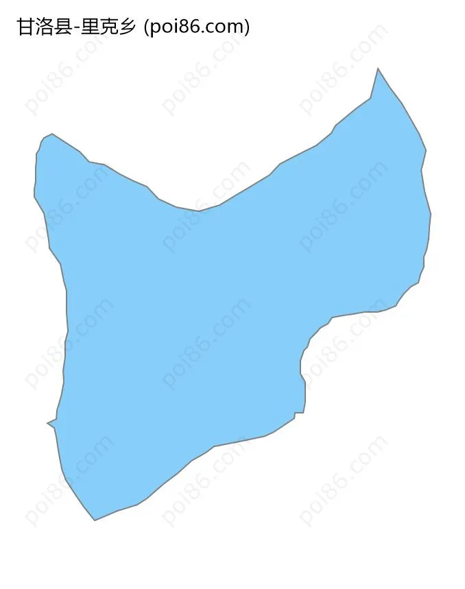 里克乡边界地图