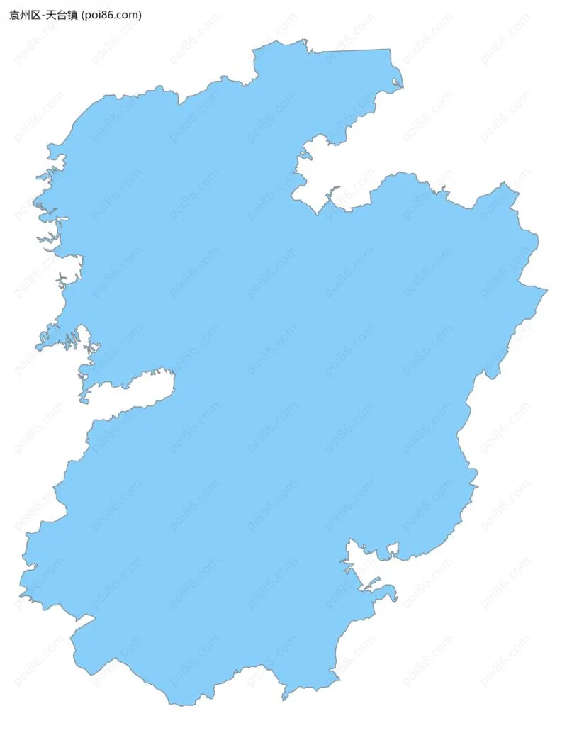 天台镇边界地图