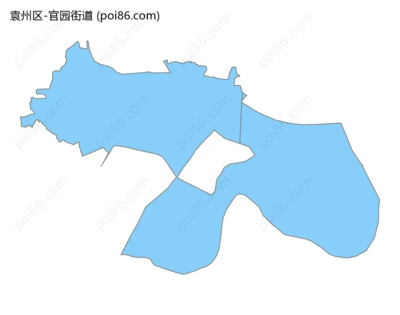 官园街道边界地图