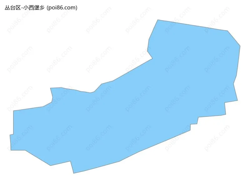 小西堡乡边界地图