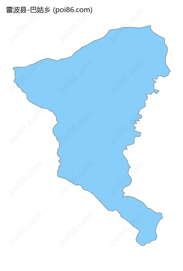 巴姑乡边界地图