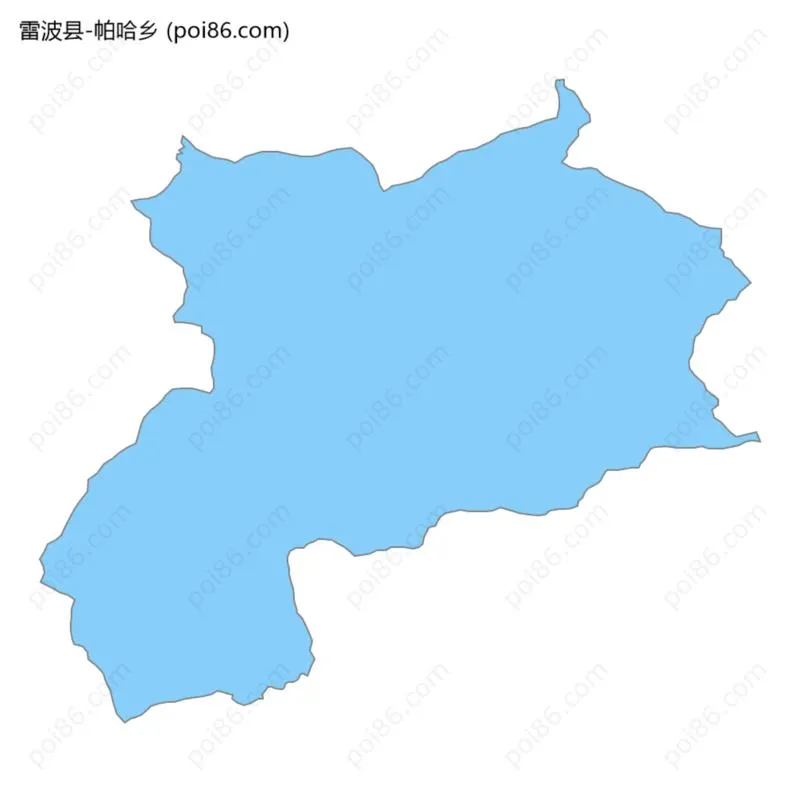 帕哈乡边界地图