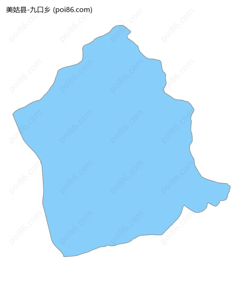 九口乡边界地图