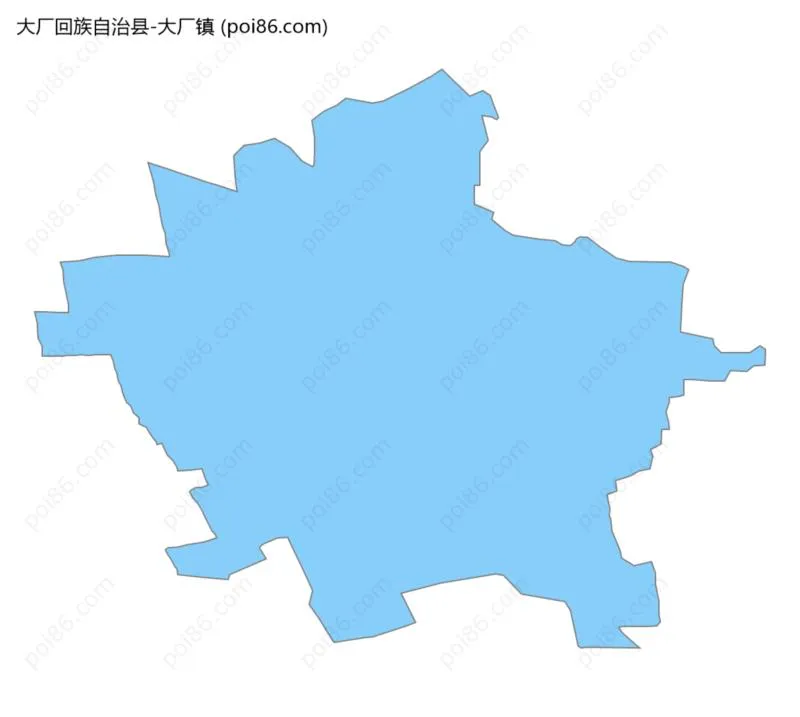 大厂镇边界地图