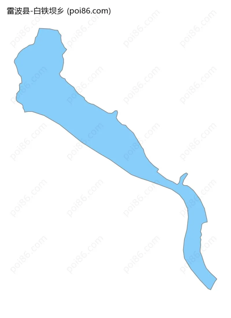 白铁坝乡边界地图