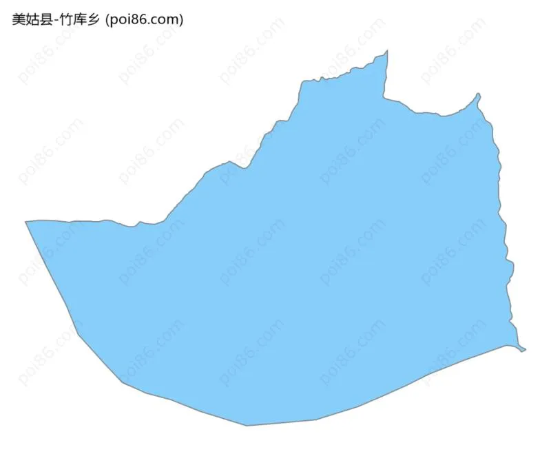 竹库乡边界地图