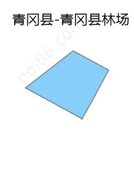 青冈县林场边界地图