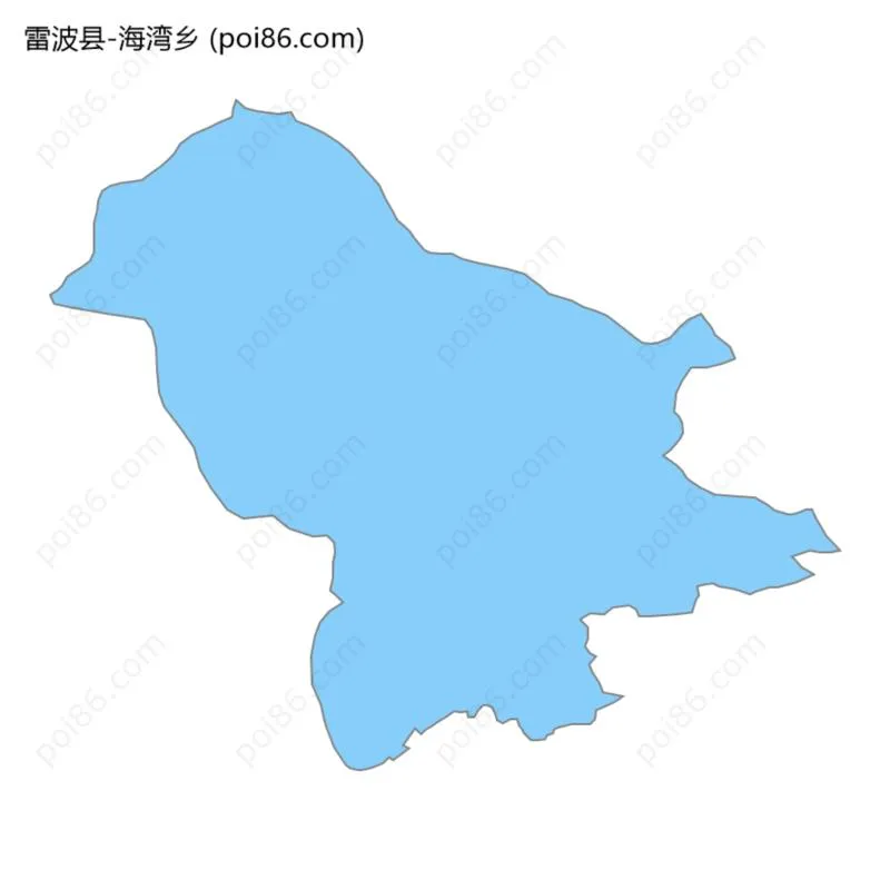 海湾乡边界地图
