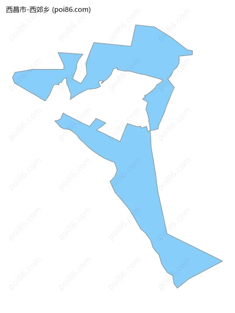 西郊乡边界地图