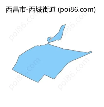 西城街道边界地图