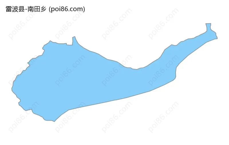 南田乡边界地图