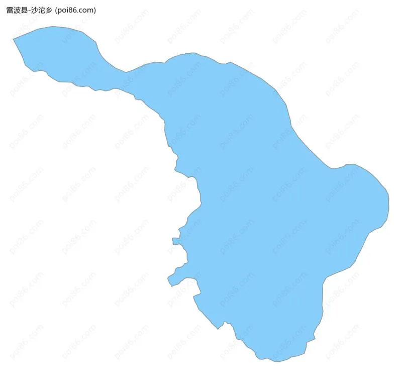 沙沱乡边界地图