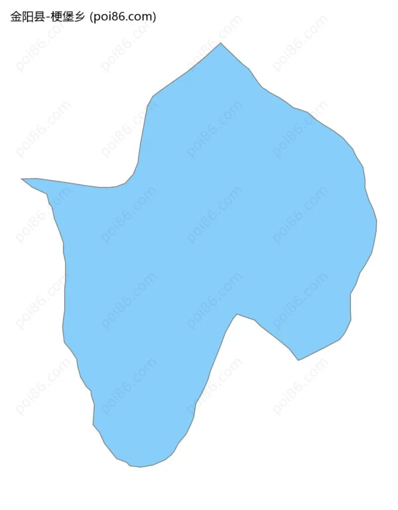 梗堡乡边界地图