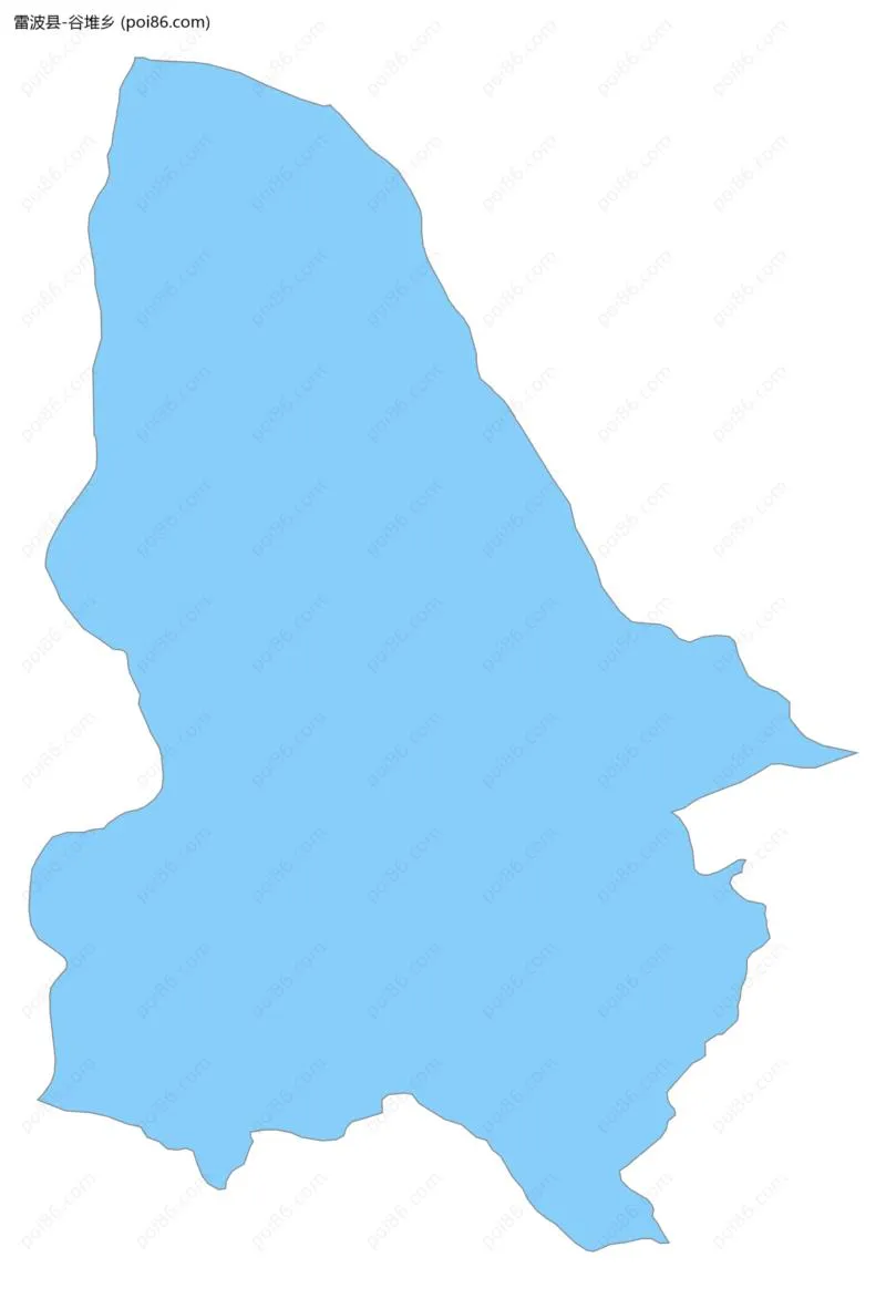 谷堆乡边界地图