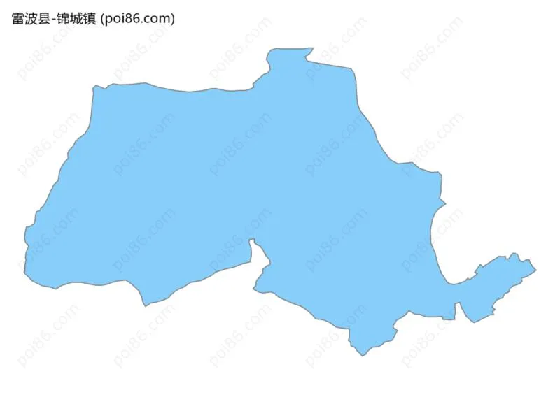 锦城镇边界地图