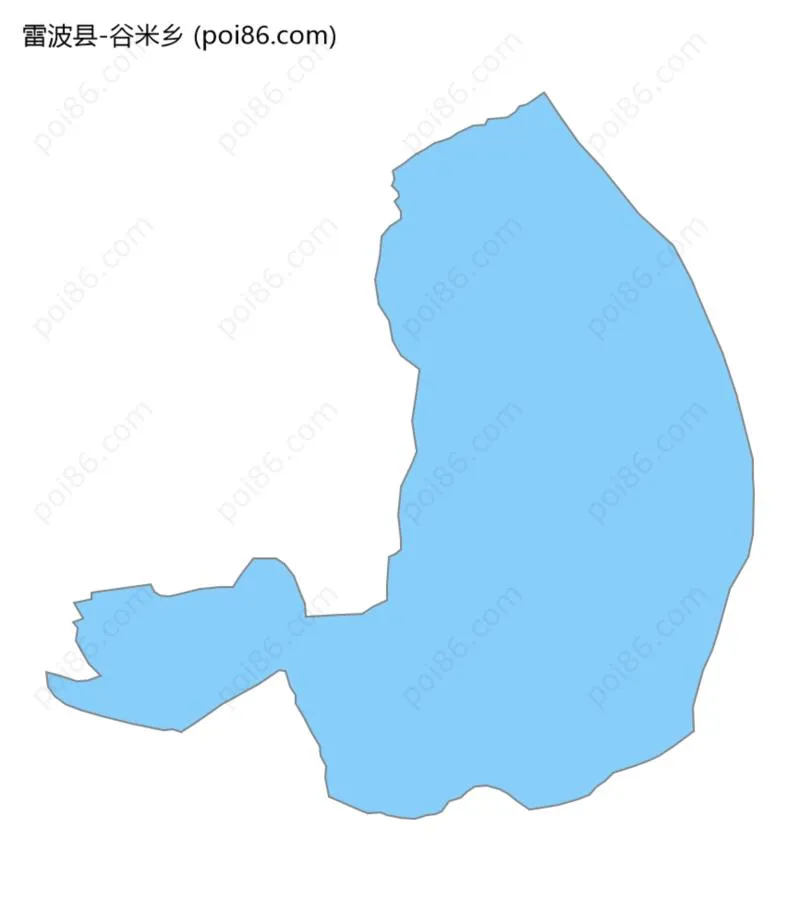 谷米乡边界地图