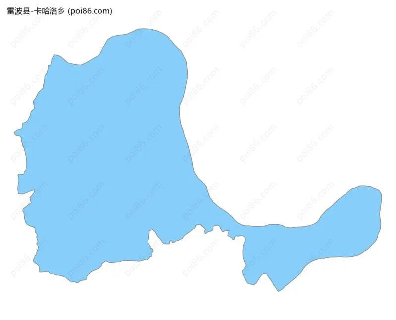 卡哈洛乡边界地图