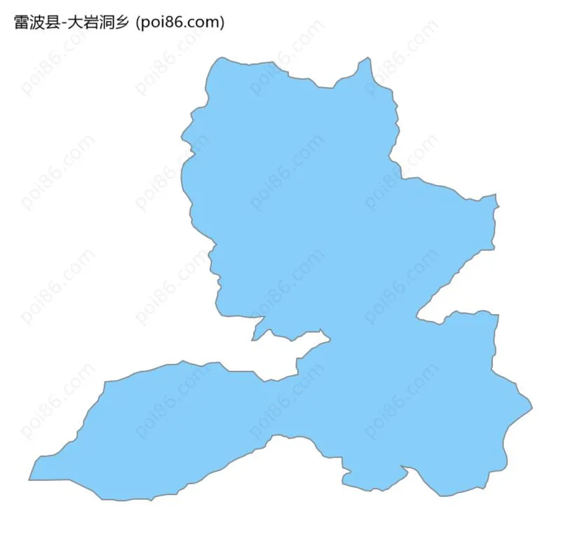 大岩洞乡边界地图