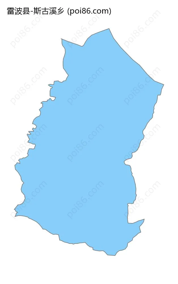 斯古溪乡边界地图