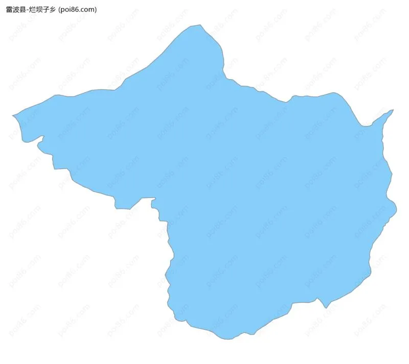 烂坝子乡边界地图