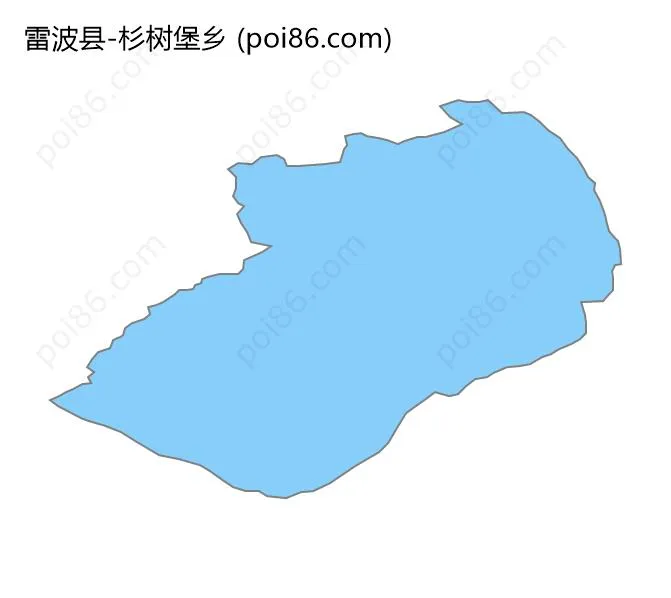 杉树堡乡边界地图