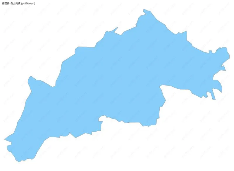 白土岗镇边界地图