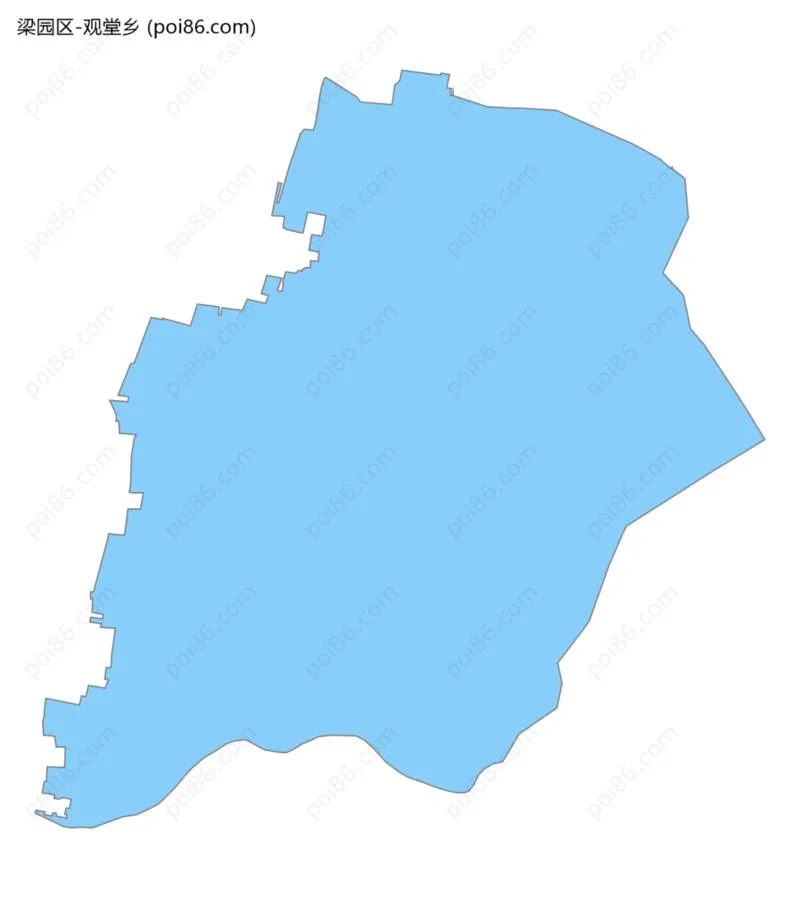 观堂乡边界地图