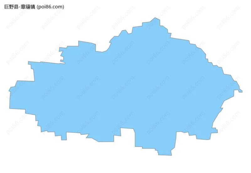 章缝镇边界地图