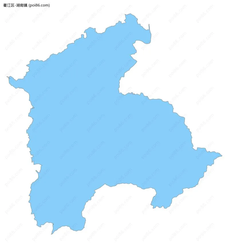 湖南镇边界地图