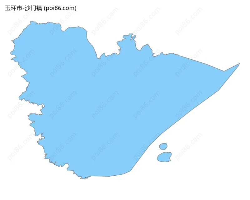 沙门镇边界地图