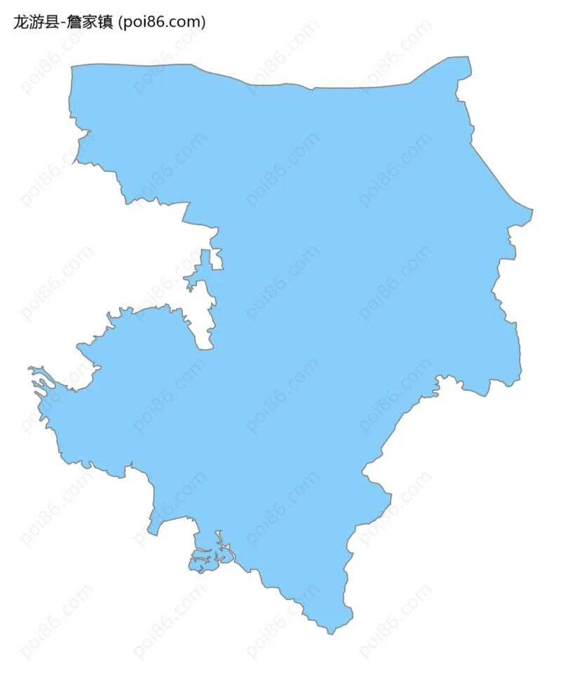 詹家镇边界地图