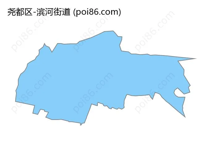 滨河街道边界地图