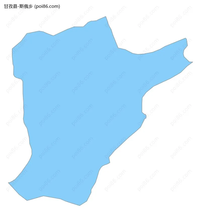 斯俄乡边界地图