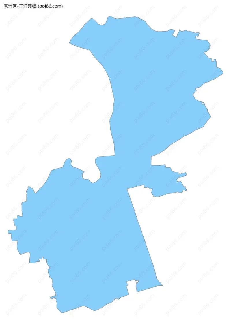王江泾镇边界地图
