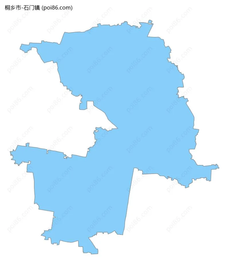 石门镇边界地图