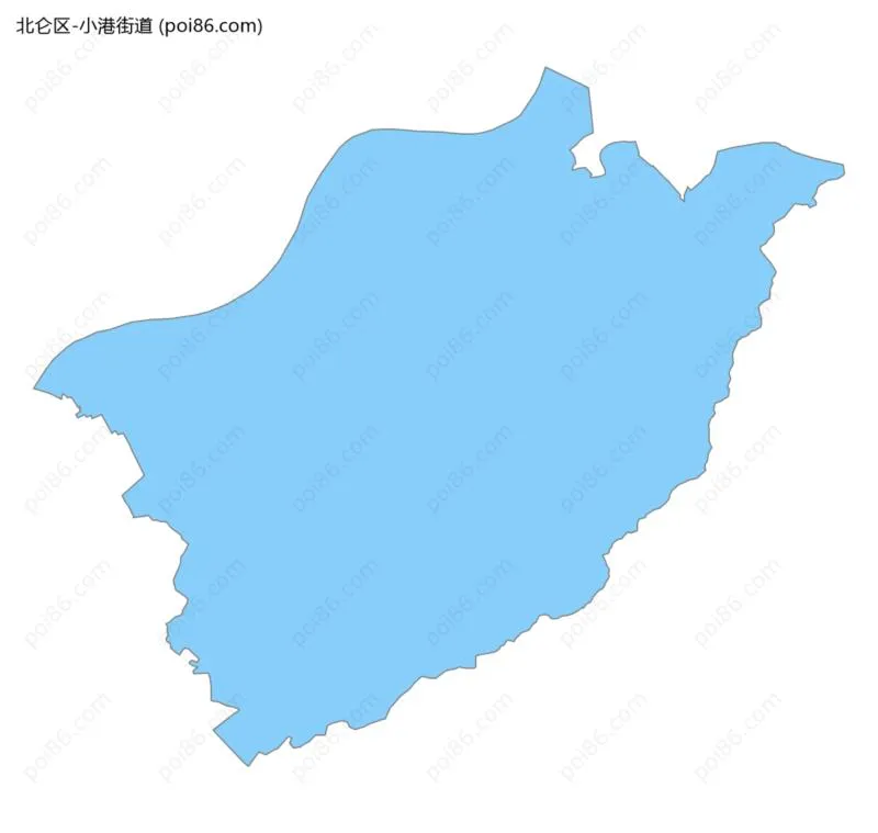 小港街道边界地图