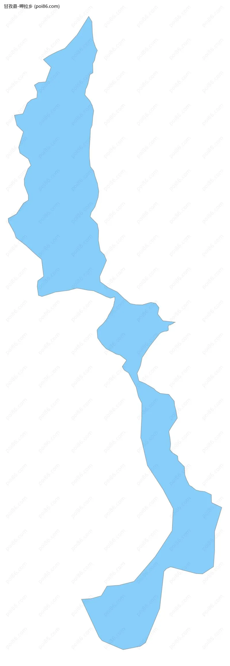 呷拉乡边界地图