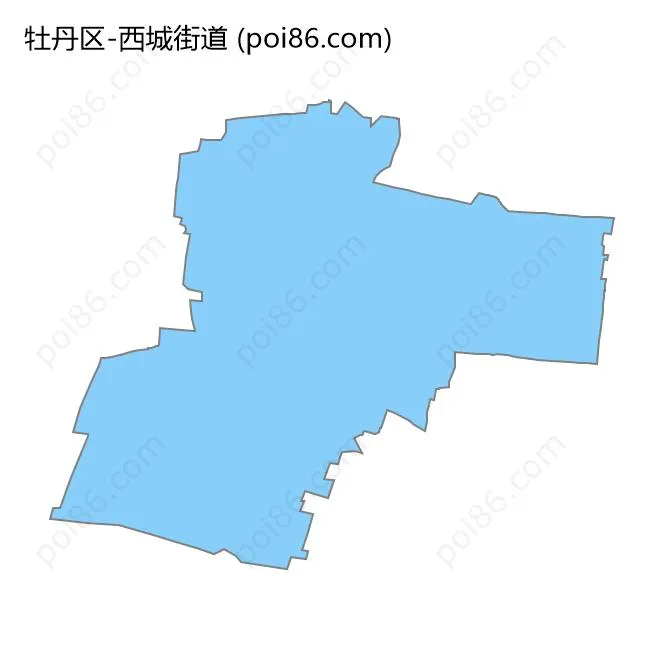 西城街道边界地图