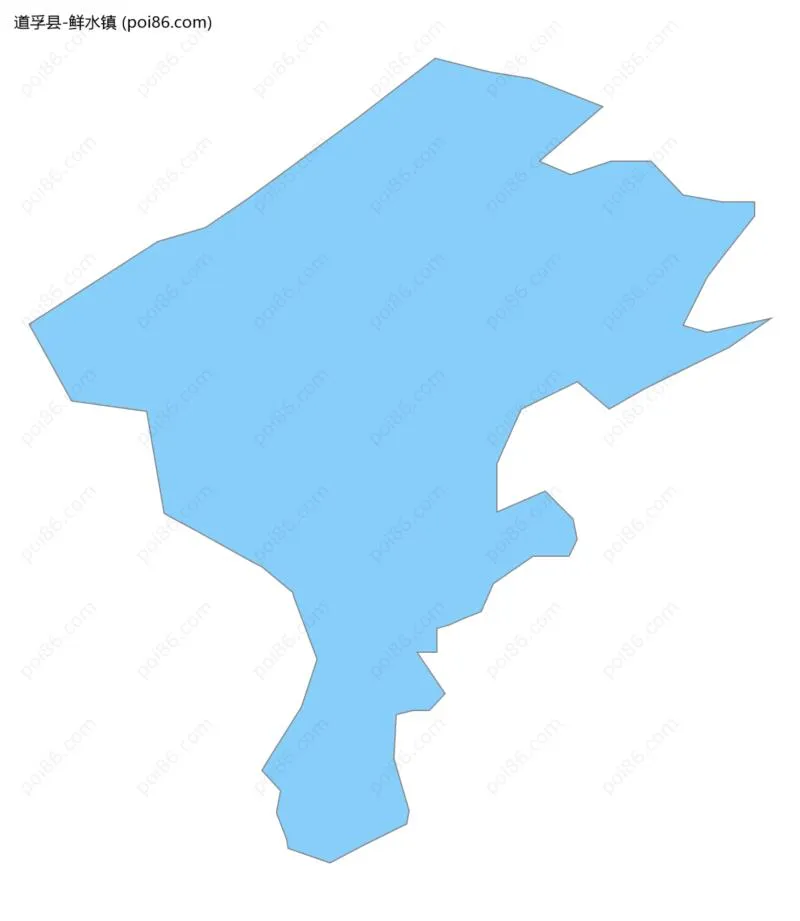 鲜水镇边界地图