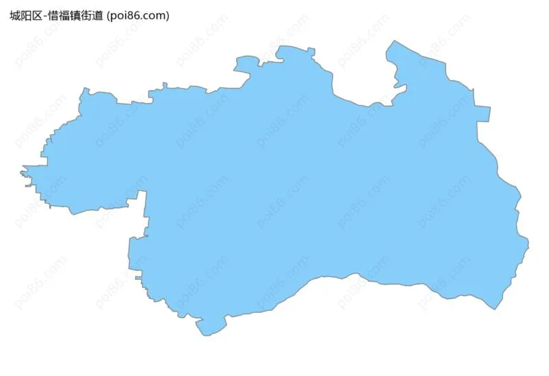 惜福镇街道边界地图