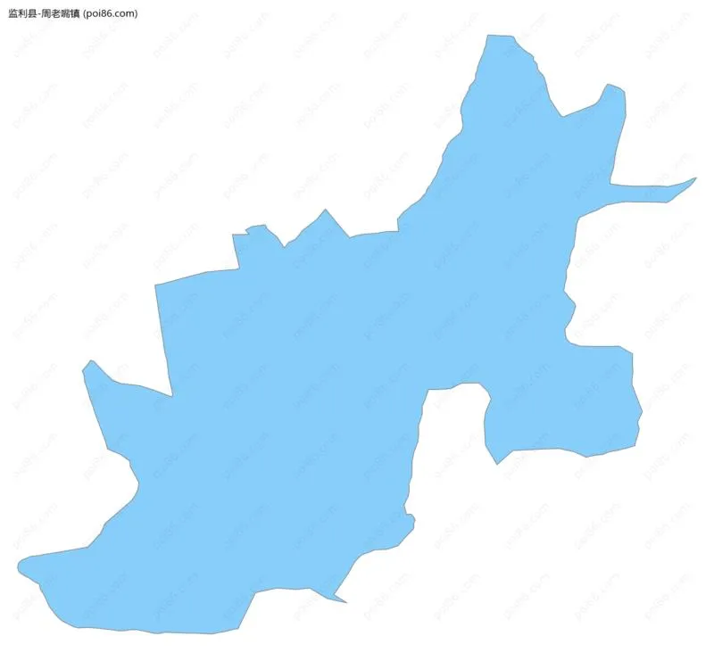 周老嘴镇边界地图