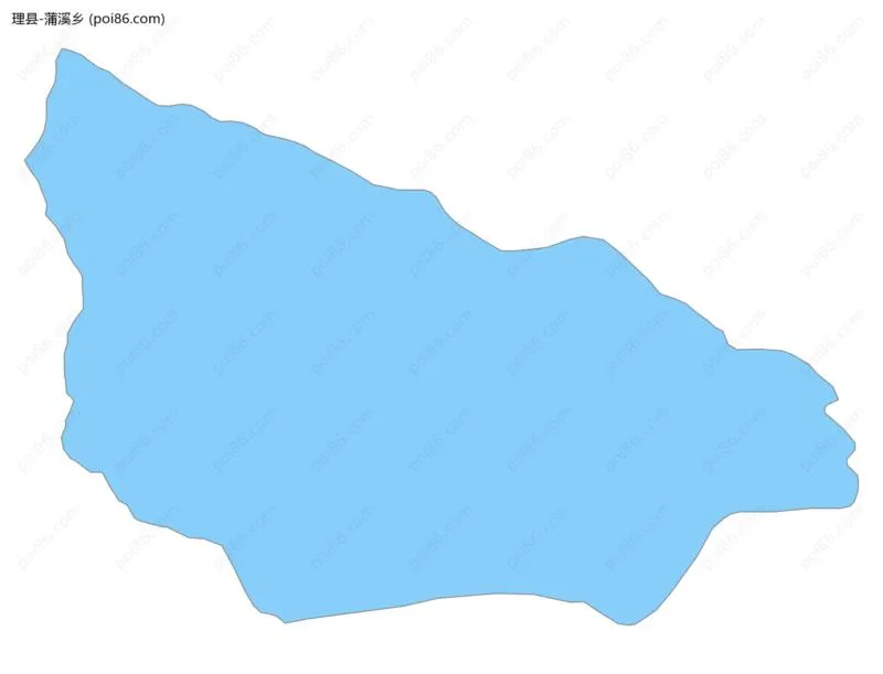 蒲溪乡边界地图