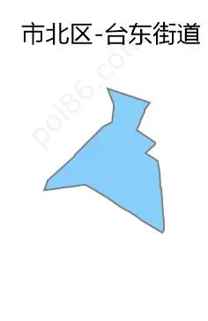台东街道边界地图