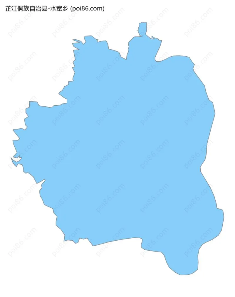 水宽乡边界地图