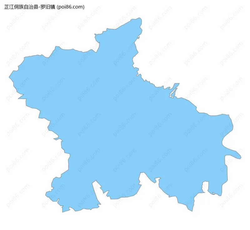 罗旧镇边界地图