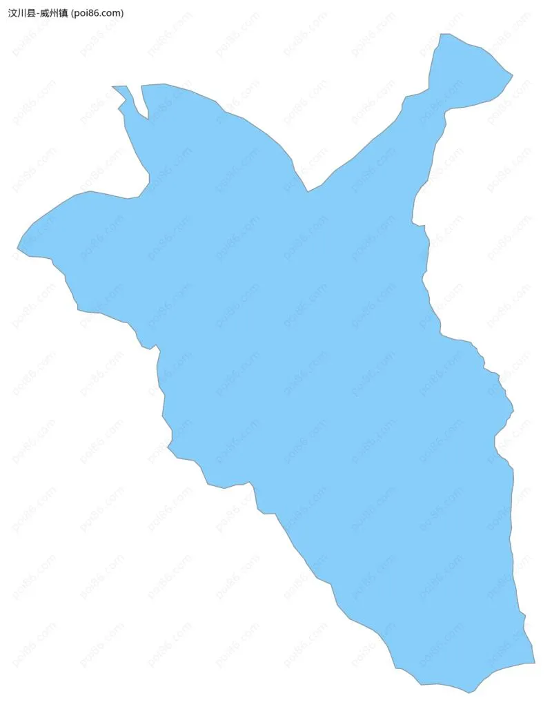 威州镇边界地图