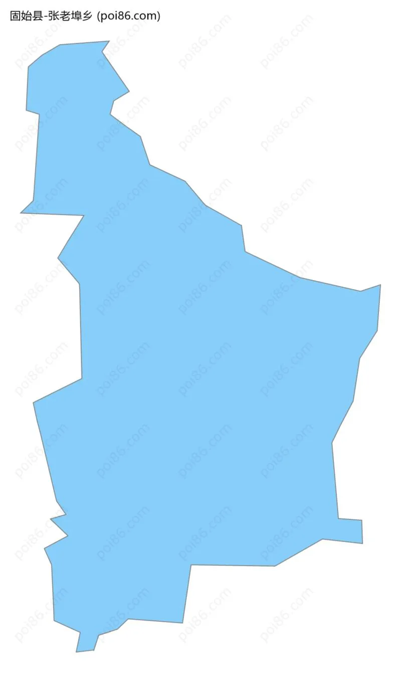 张老埠乡边界地图